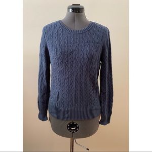 [Rosie Glow] Vintage Slate Blue Cable Knit Sweater